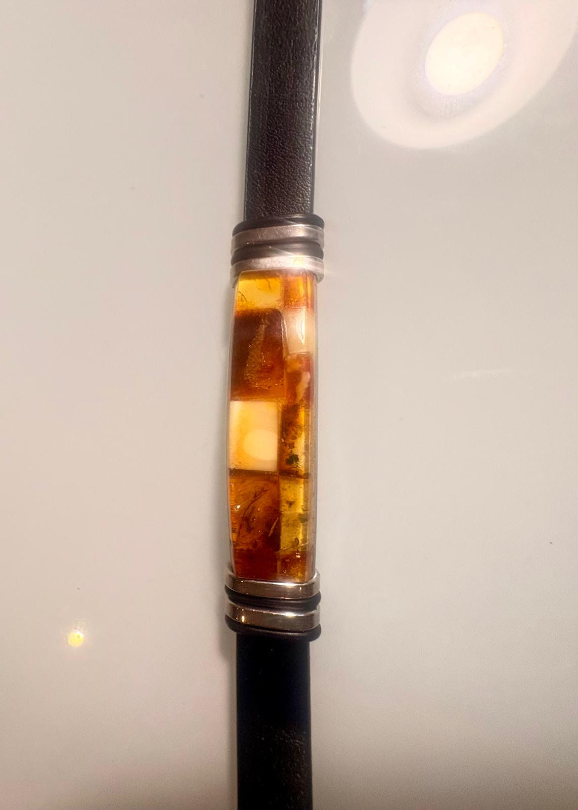 Klassisches Herrenarmband mit echtem Leder