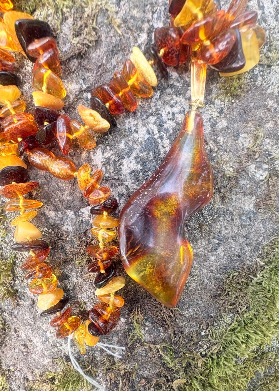 Bernstein-Anhänger Unikate