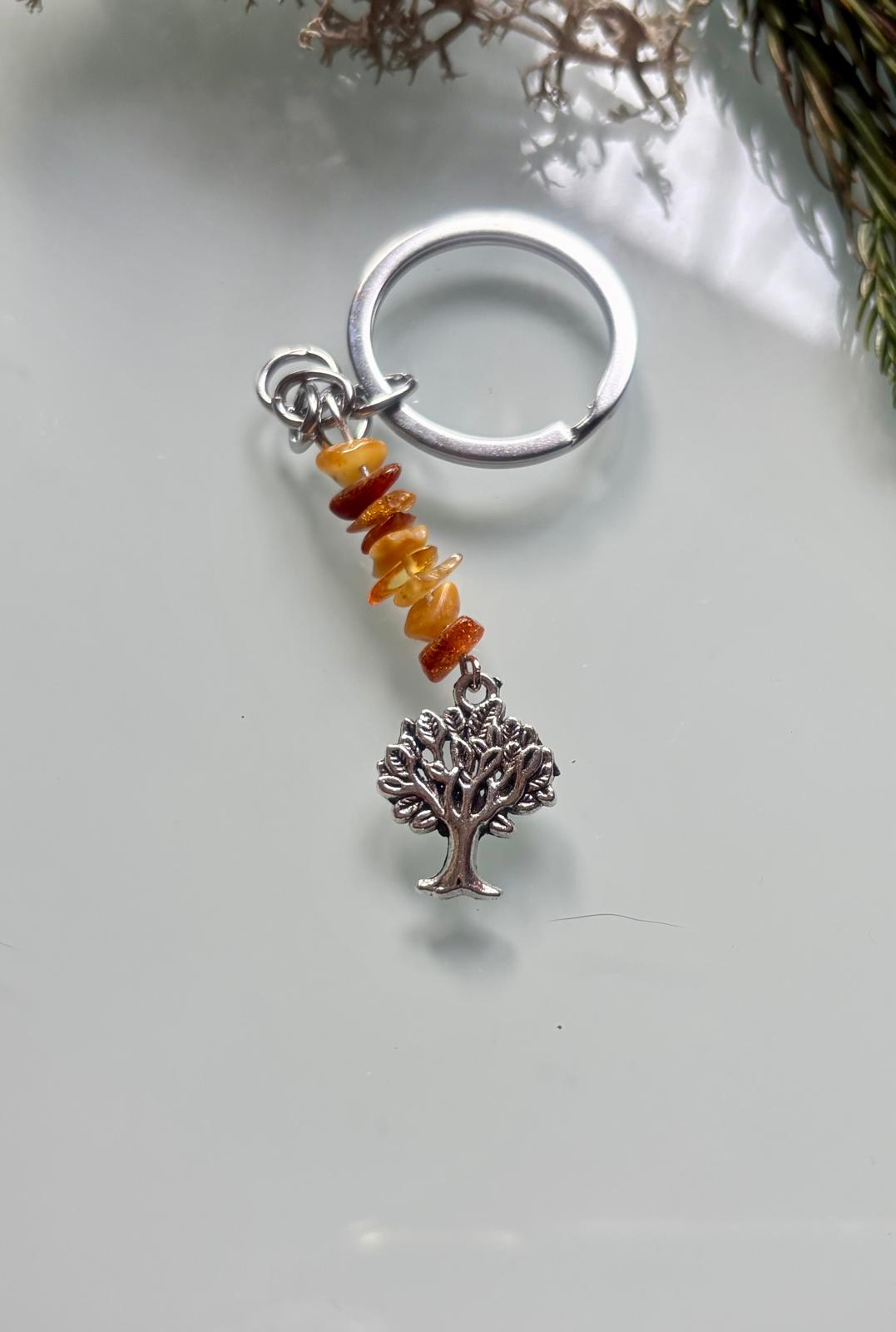 Schlüsselanhänger mit echtem Bernstein