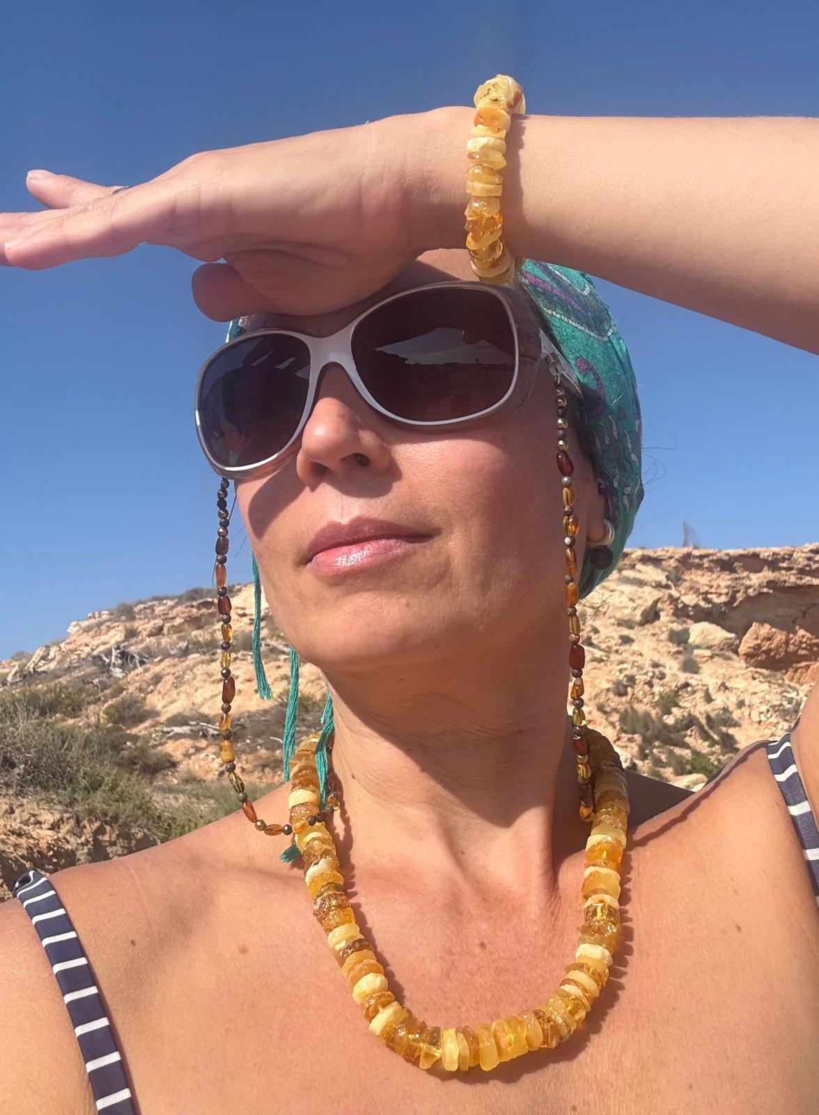 Schöne Set aus natürlichem Bernstein