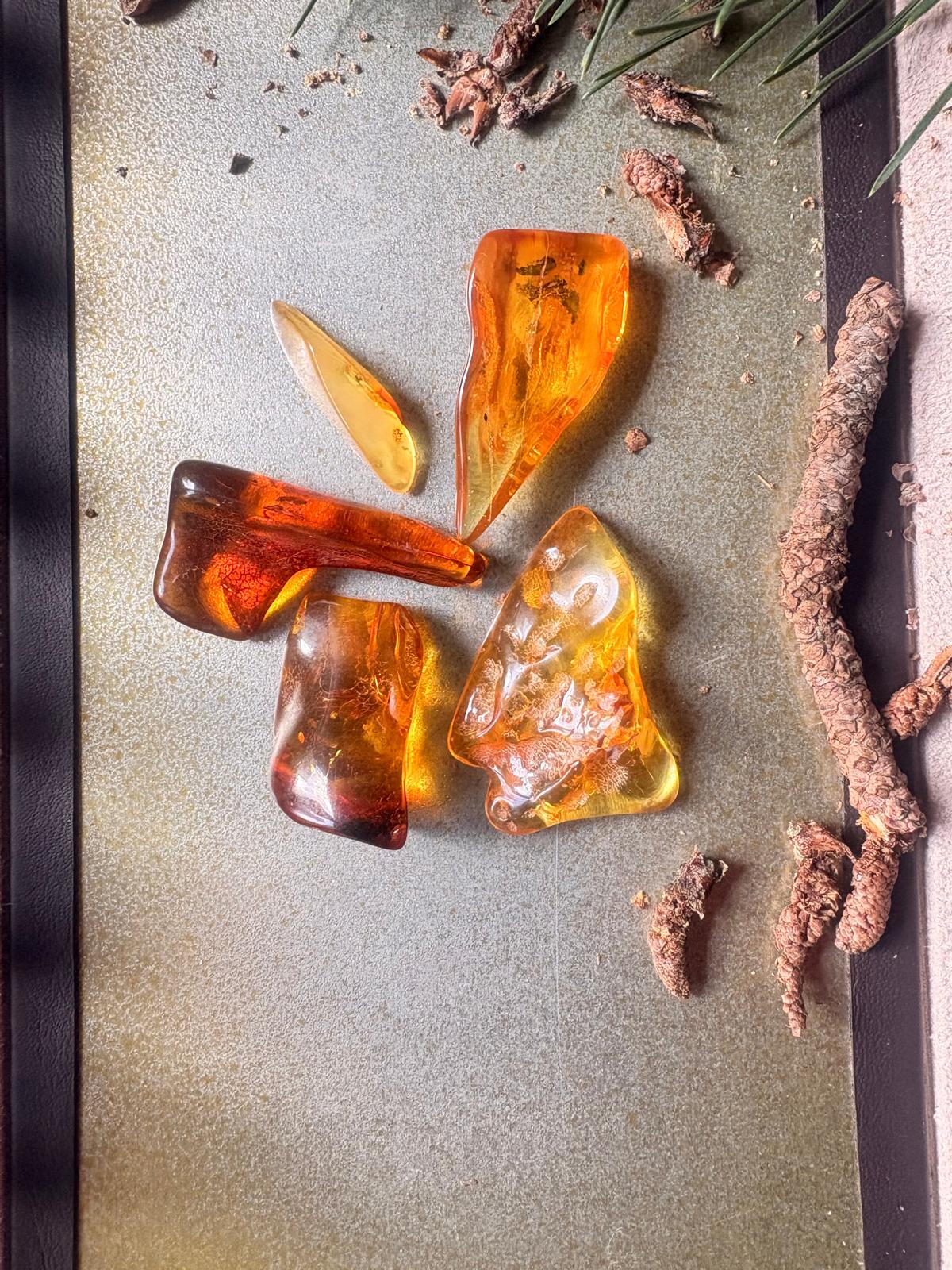 Rohbernsteine im Set