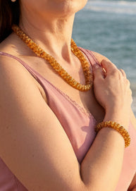 Schönes Set aus natürlichem Bernstein