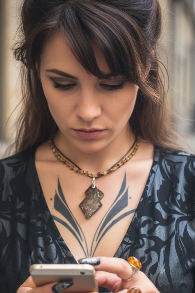 Schöner Großer Anhänger aus natürlichen baltischen Bernstein