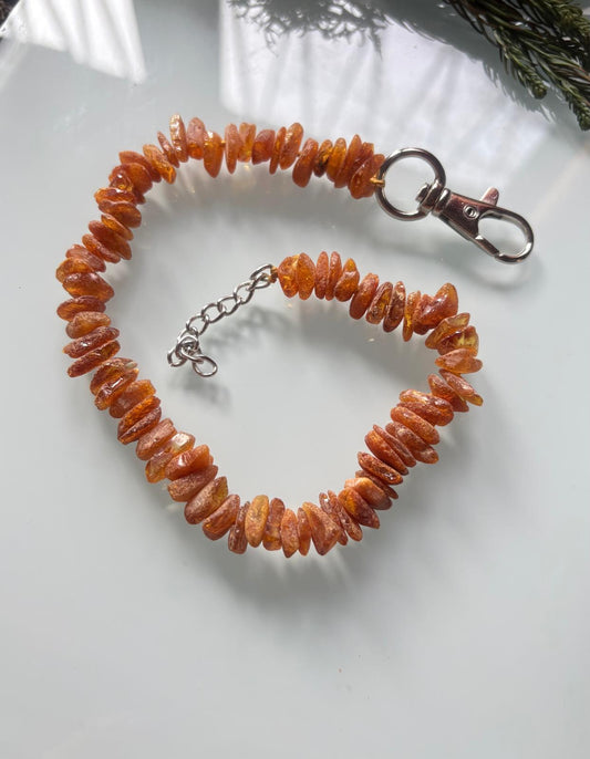 Halskette für Hunde mit Rohbernstein