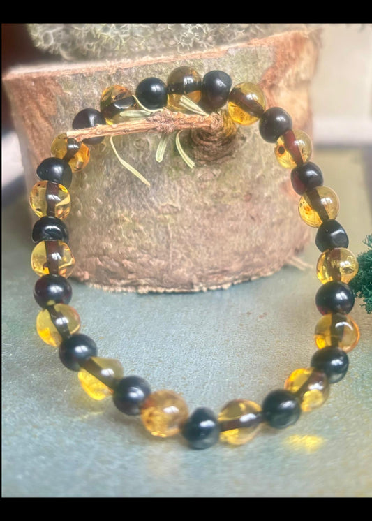 Zweifarbige Armband Bernstein