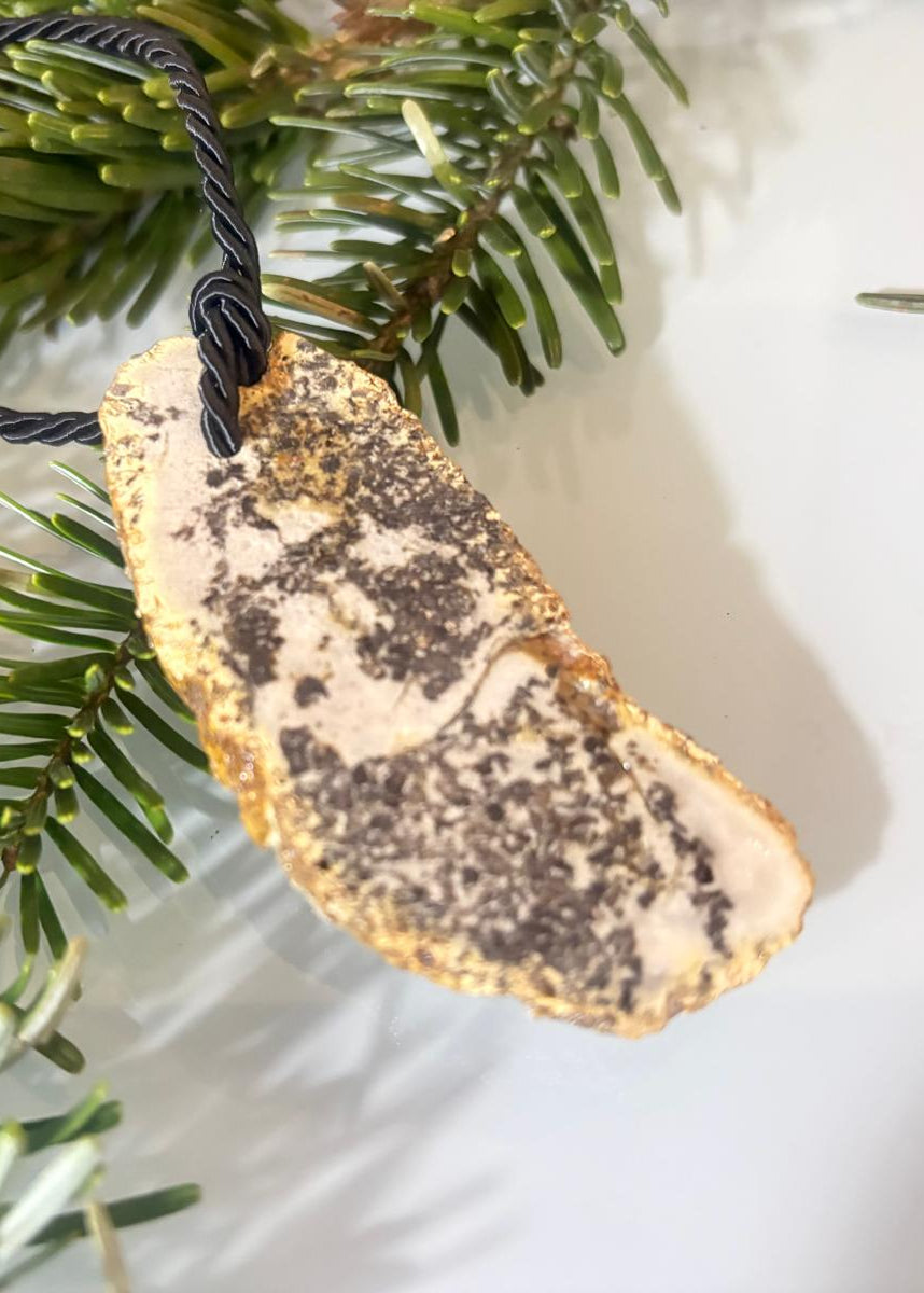 Anhänger Rohbernstein in trendiger Marmoroptik