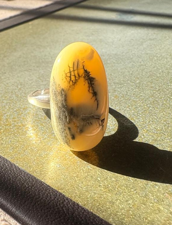 Damenring Weiss-Schwarz