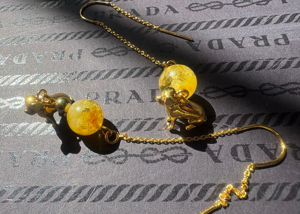 Ohrschmuck mit Labrador-Anhängern
