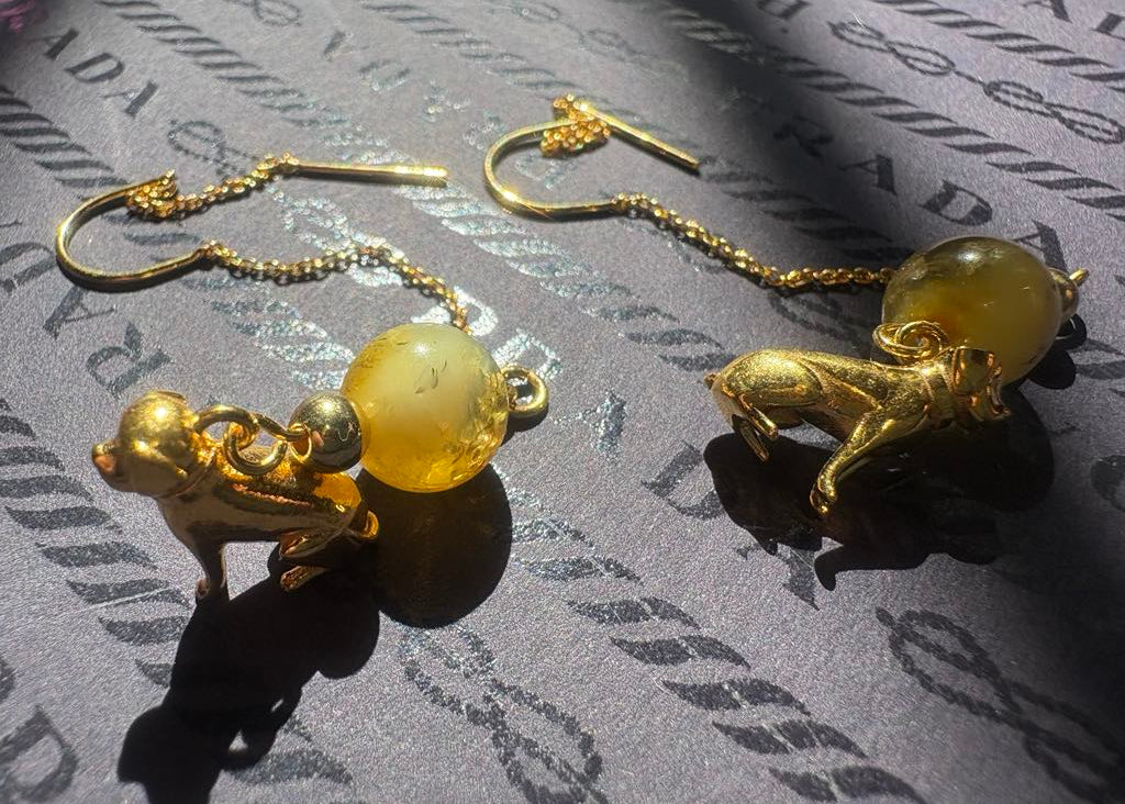 Ohrschmuck mit Labrador-Anhängern