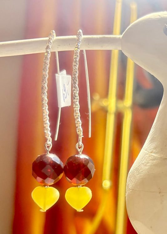 Schöner Bernstein-Ohrhänger