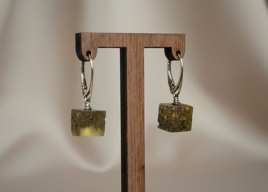 Schöne moderne minimalistische Bernstein Ohrringe