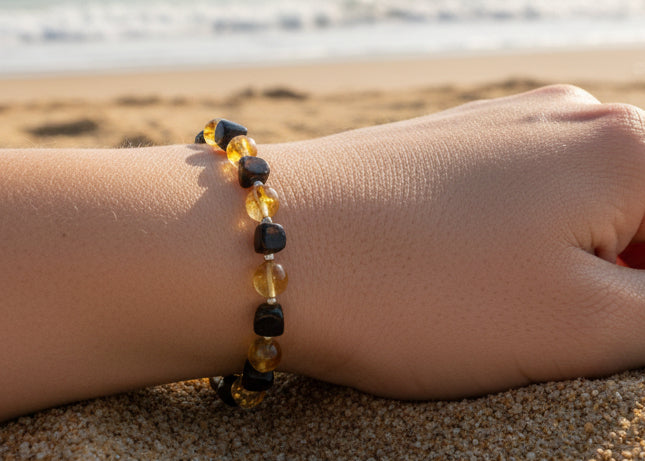 Bernstein Armband zweifarbig