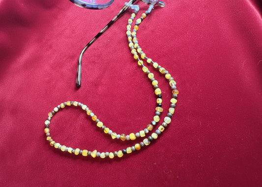 Schöne Brillenkette aus natürlichem Bernstein