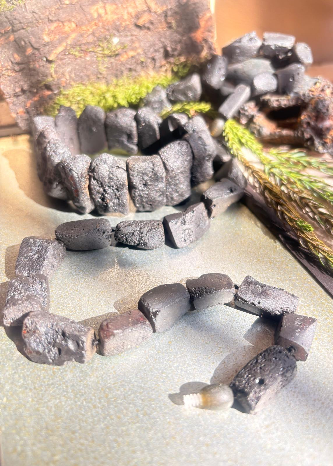 Set für Männer mit schwarzem Bernstein