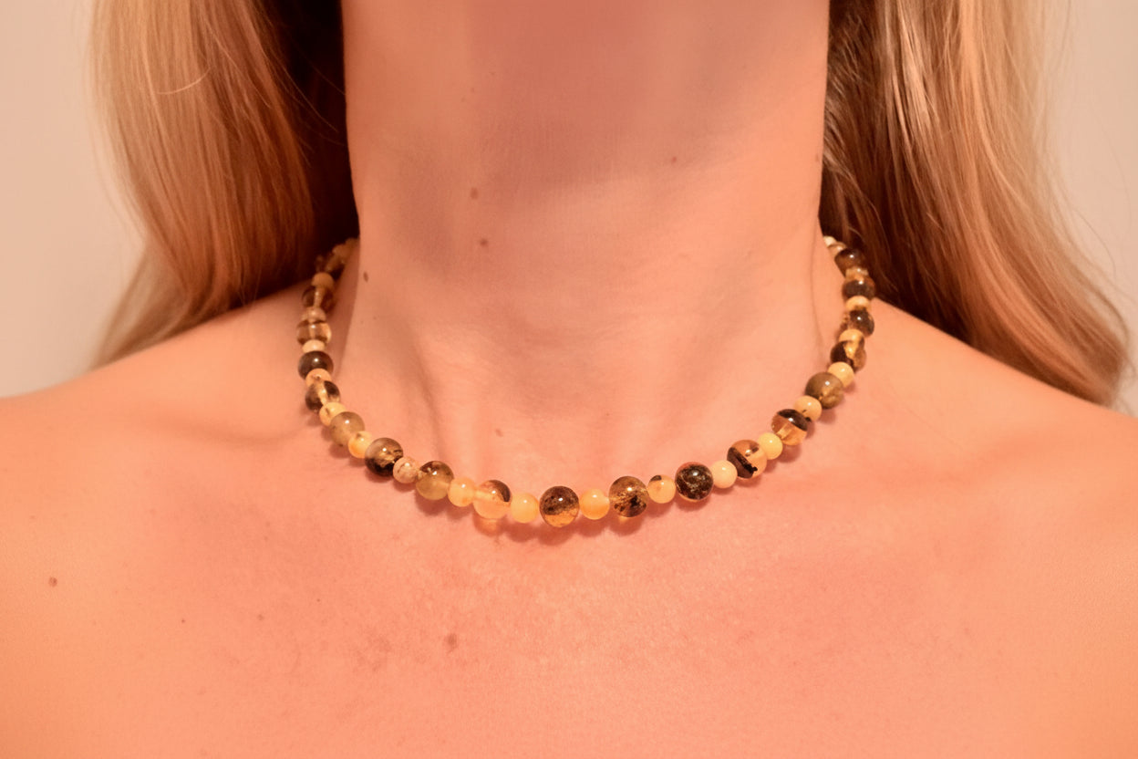 Halskette Bernstein mit minimalistischem Charme