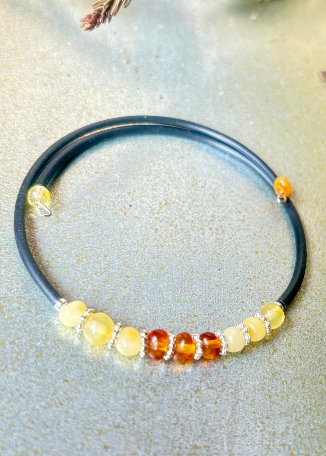 Armreif Unisex Bernstein Natur