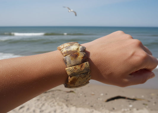 Armband Roh-Bernstein unpoliert massiv