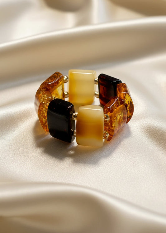 Unisex-Ring Bernstein mehrfarbig