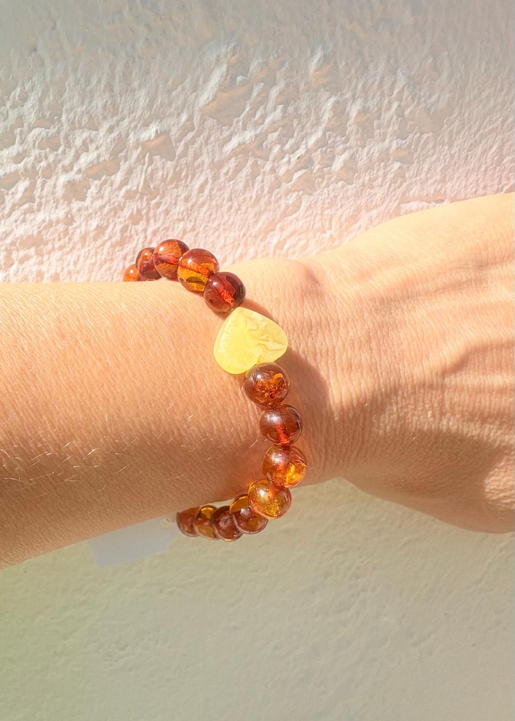 Bernstein Armband mit Herz