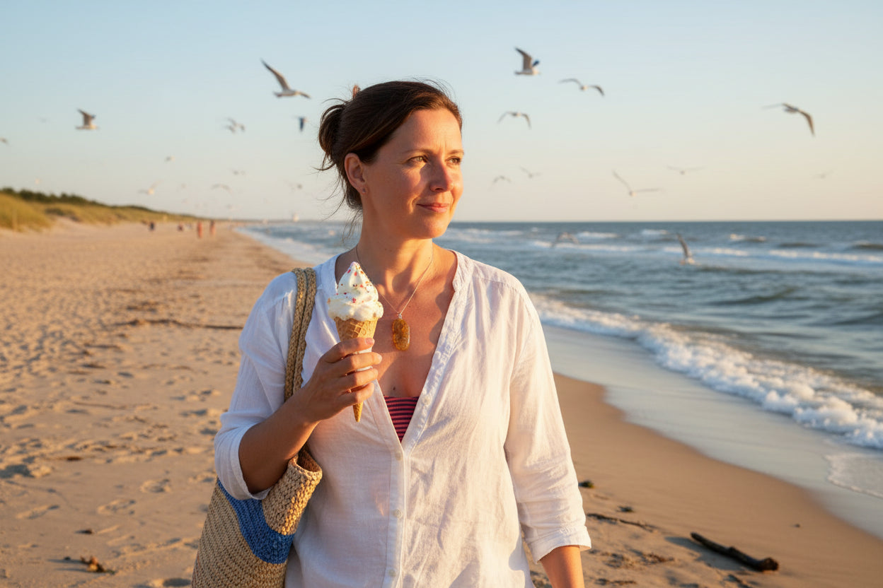 Schöner Anhänger Citrin Farbe aus natürlichen Bernstein