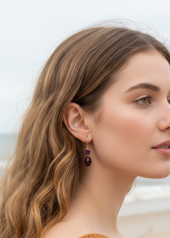 Schöne Ohrringe aus echtem baltischen Bernstein