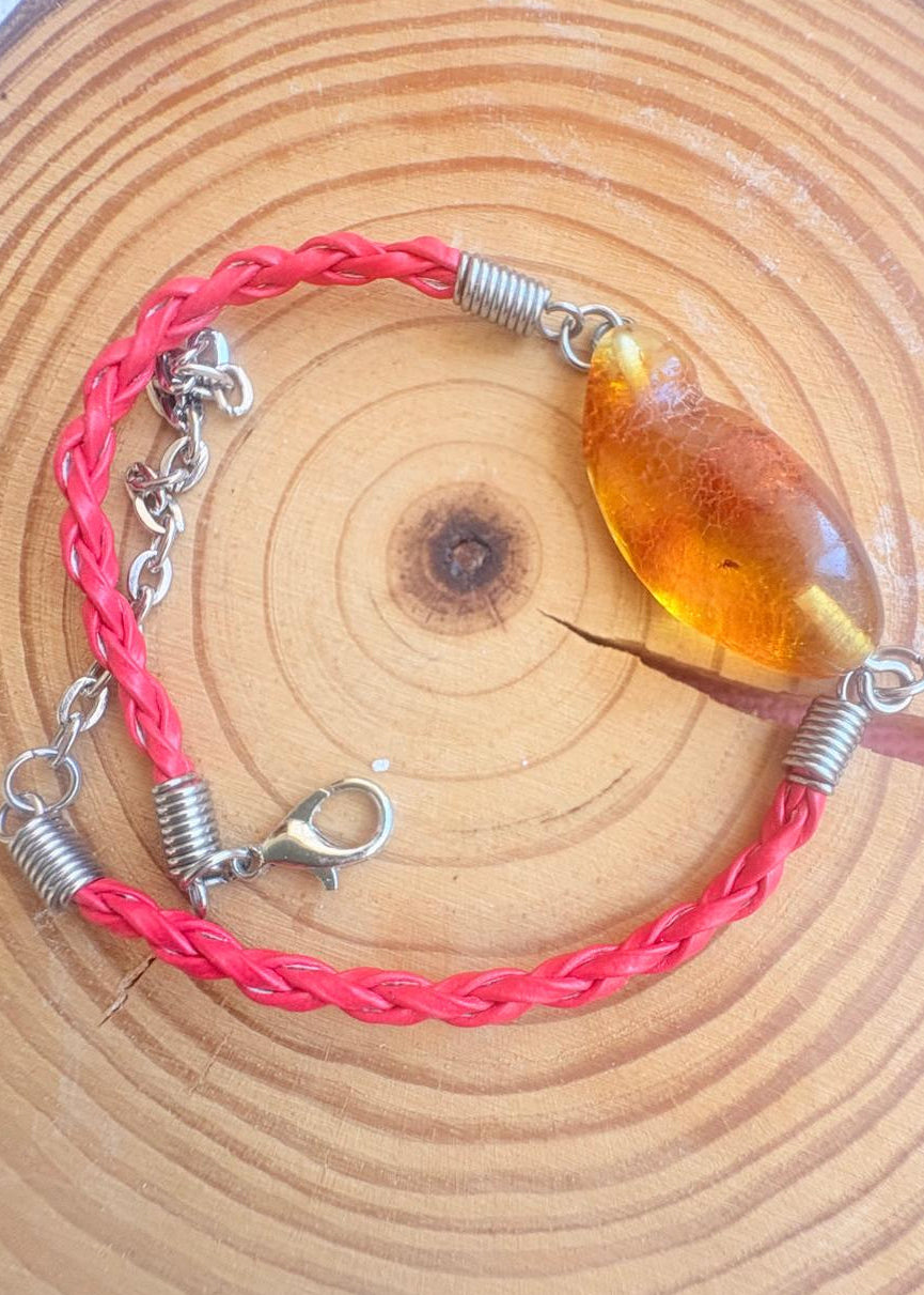Armband Bernstein mit Inklusen