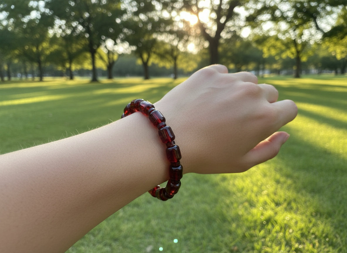 Schönes Armband aus baltischen Naturbernstein, Handgefertigt, Unikat, Unisex