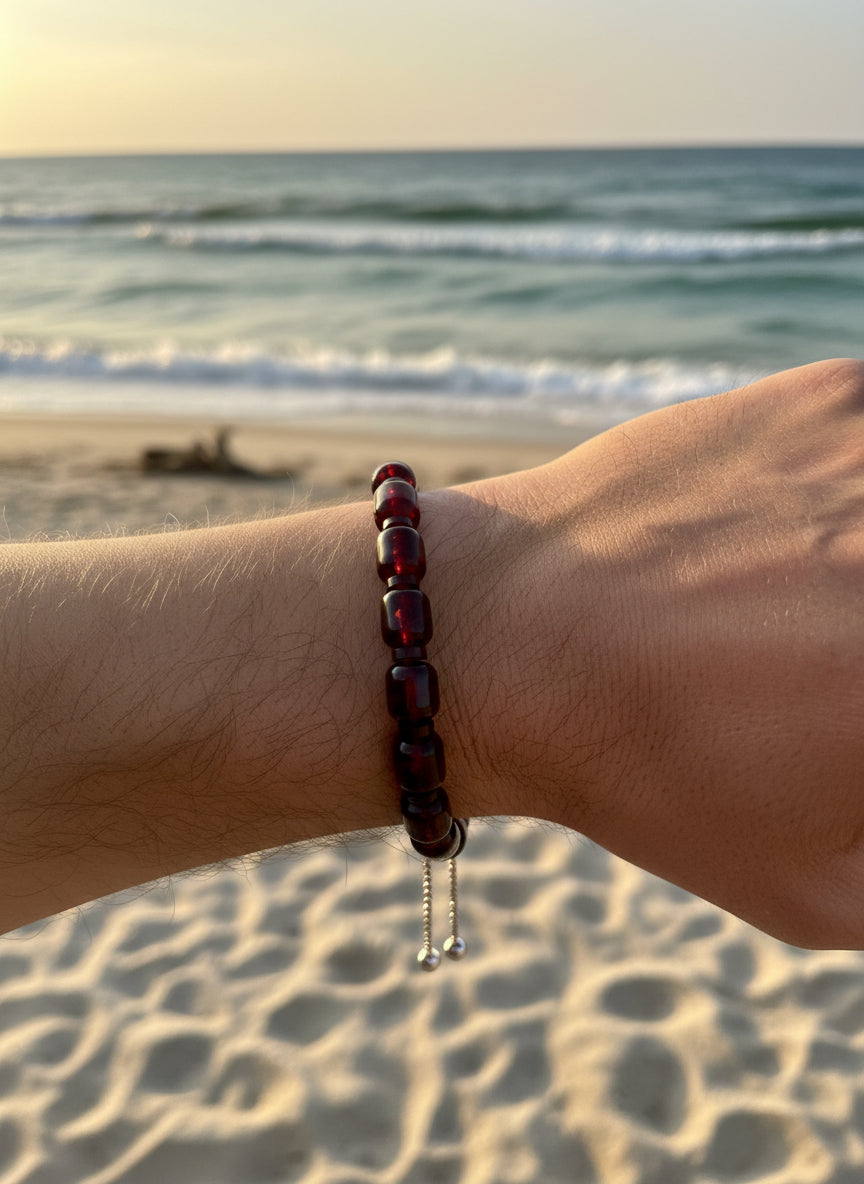 Schönes Armband aus baltischen Naturbernstein, Handgefertigt, Unikat, Unisex