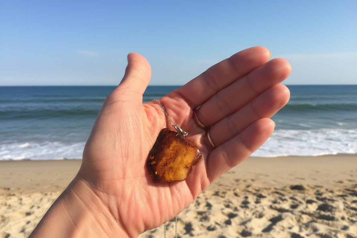 Schöner Anhänger aus natürlichen baltischen Bernstein