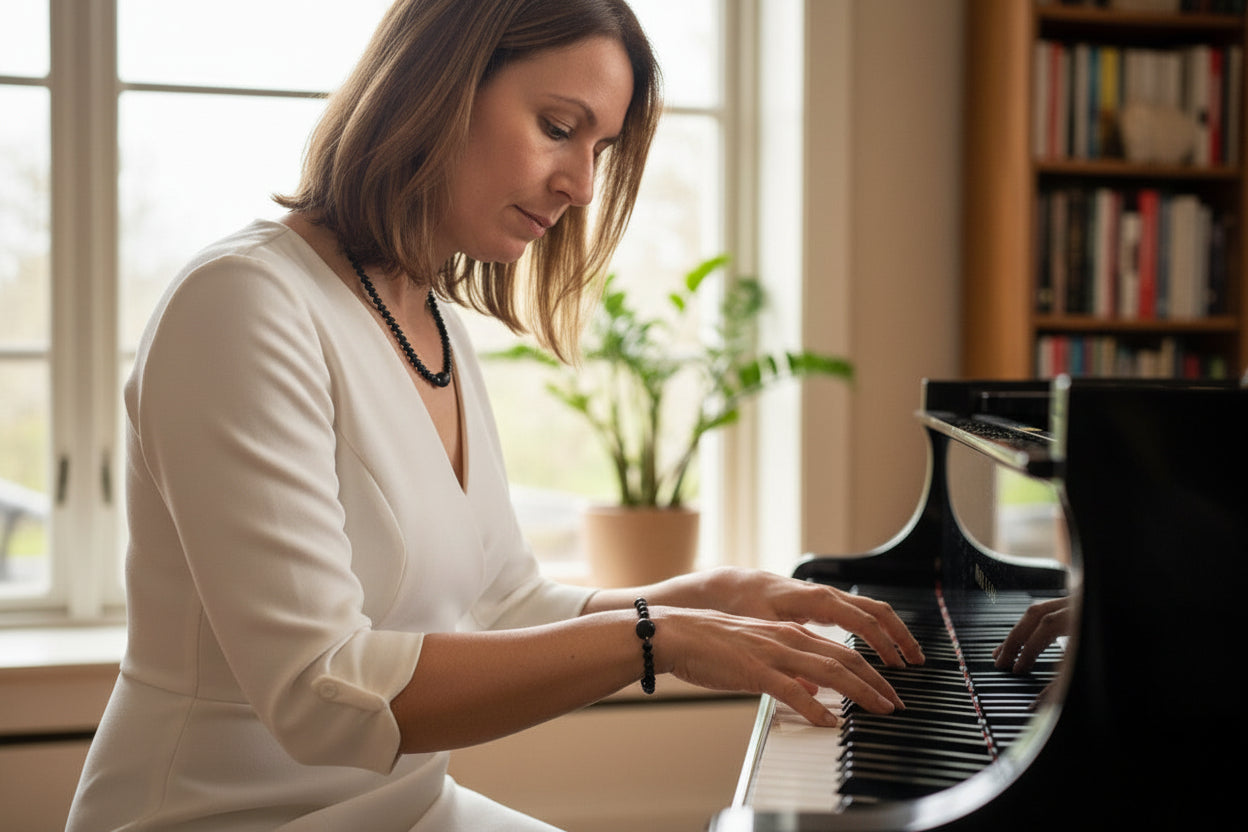 Handgearbeitete Halskette und Armband aus Naturbernstein im Set