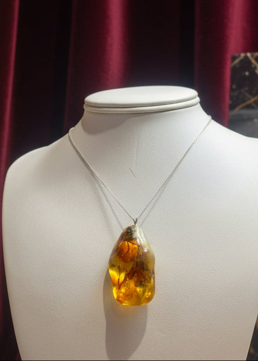 Bernstein Unikat Große Anhänger Unisex