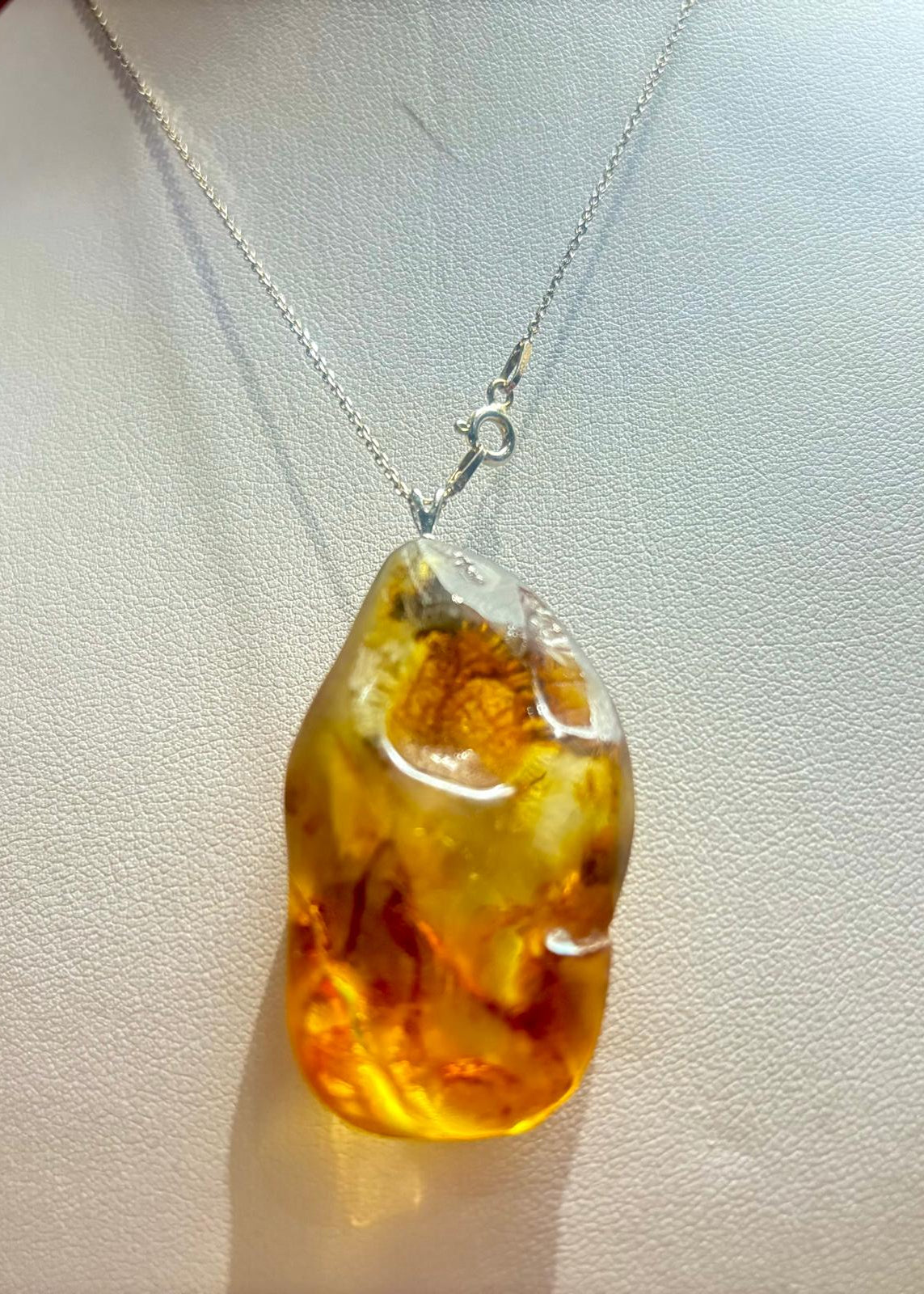 Bernstein Unikat Große Anhänger Unisex