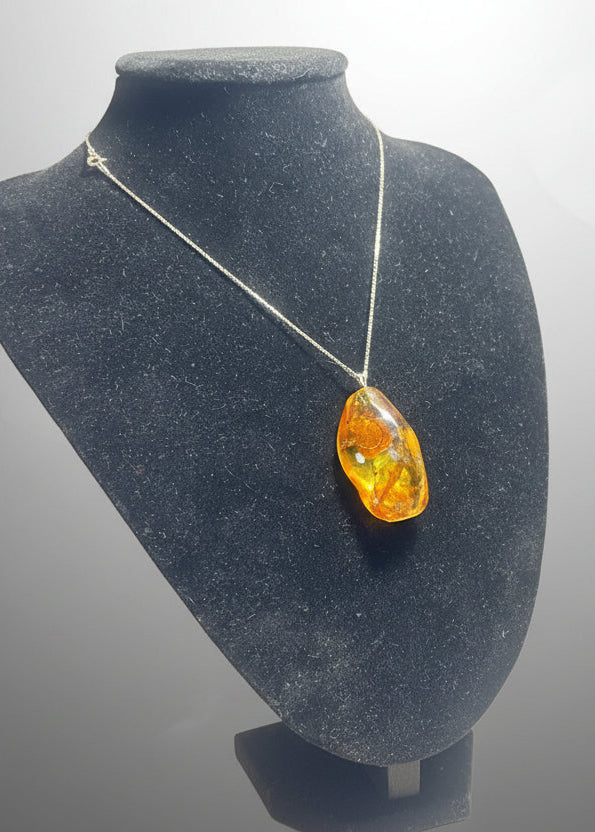 Bernstein Unikat Große Anhänger Unisex