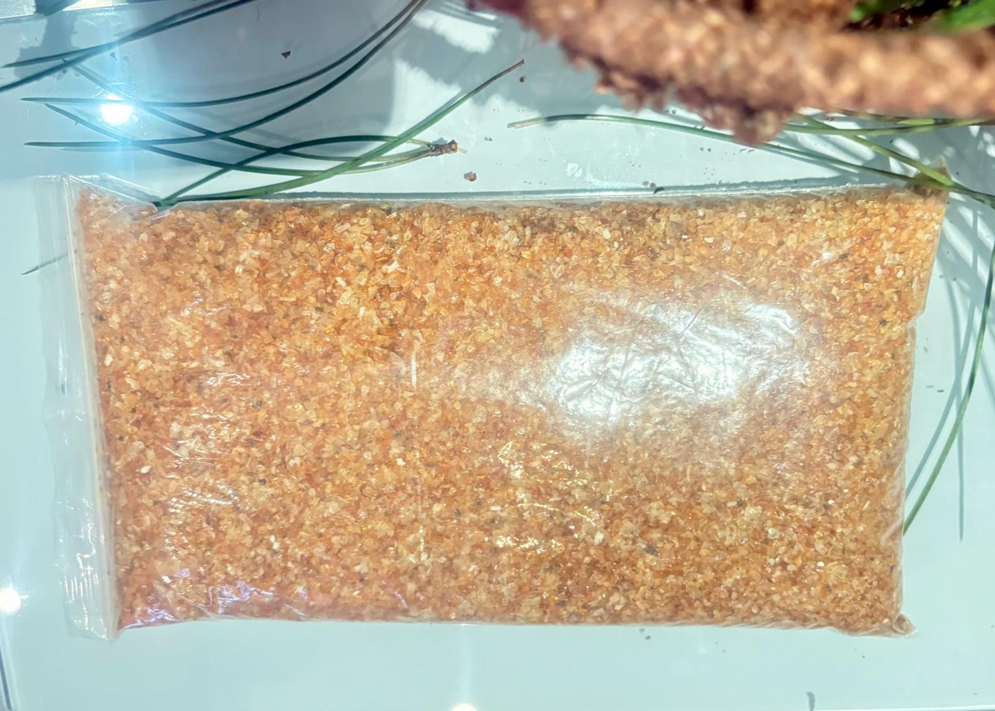 Bernstein-Granulat in feiner Körnung