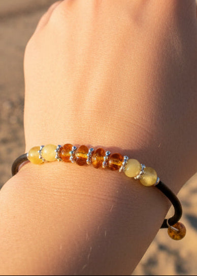 Armreif Unisex Bernstein Natur