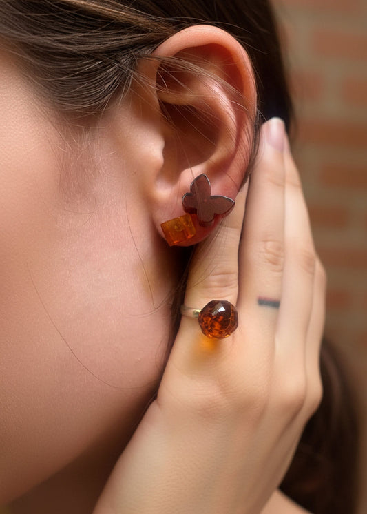 Sehr schöner Ring aus natürlichem Bernstein besonders geschliffen