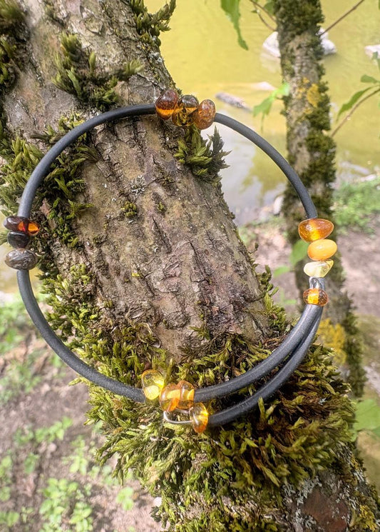 Bernstein Arm- und Fuß reif mit natürlichem Bernstein