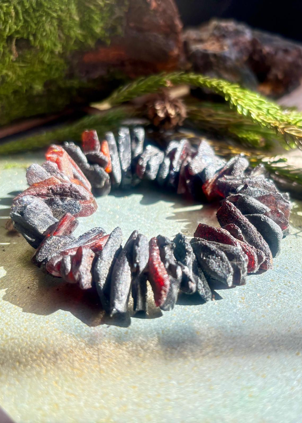 Moderne Schwarze Bernstein Armband