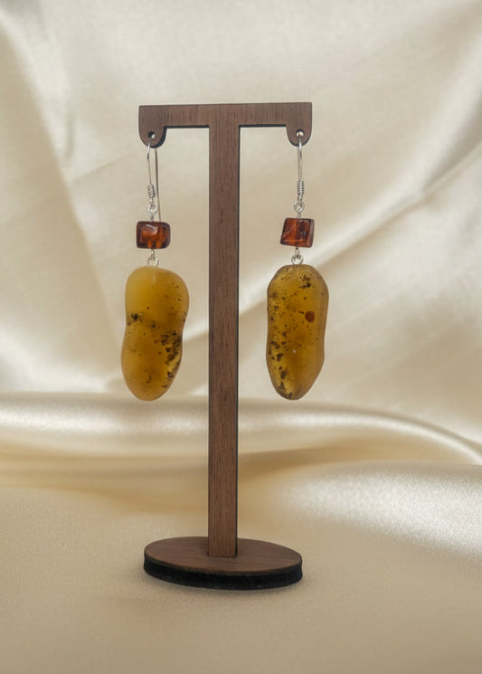 Schöner Raffinierte Bernstein-Ohrhänger