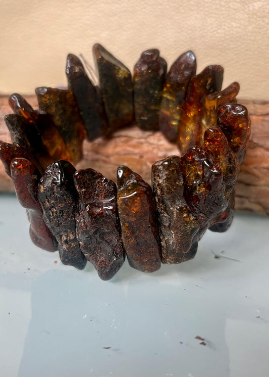 Sehr massive Armband Rohbernstein Unisex