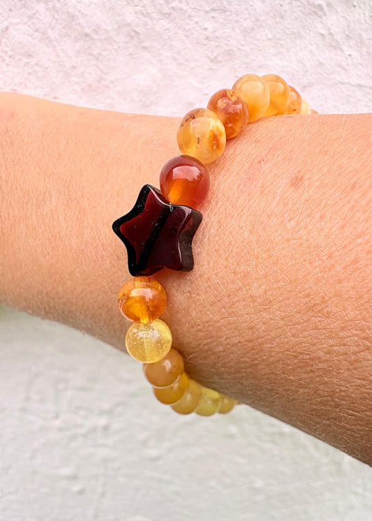 Bernstein Armband mit Stein