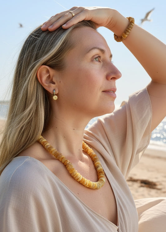 Schönes Set aus natürlichem Bernstein