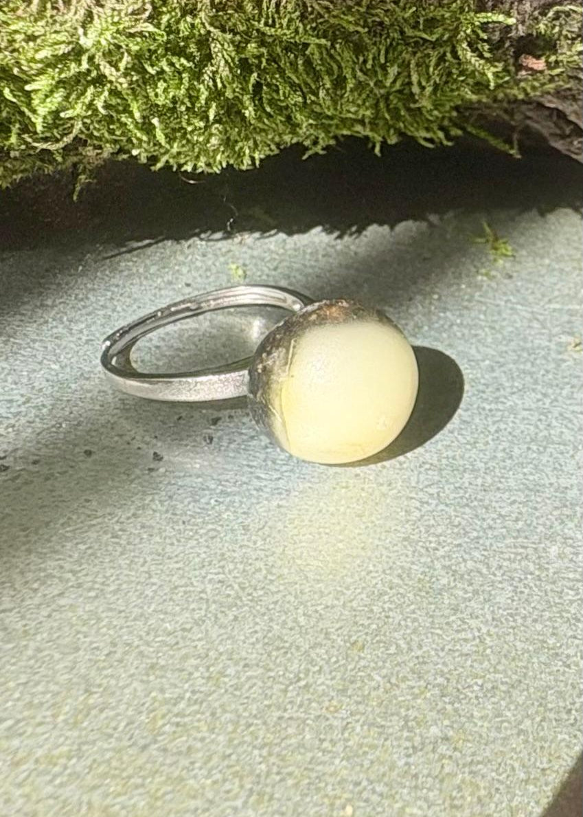 Moderner Damen Bernsteinring