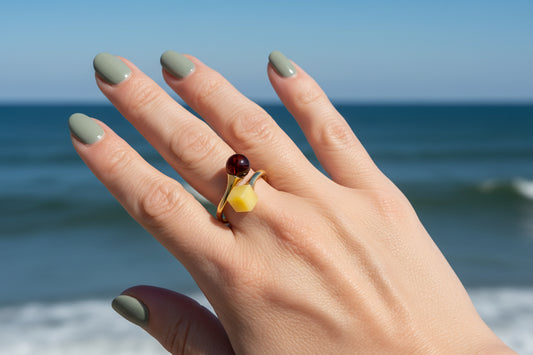 Wunderschöner Ring aus natürlichen Bernstein