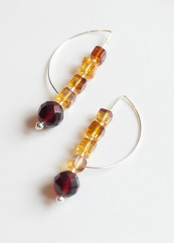 Schöner Ohrschmuck aus natürlichem Bernstein