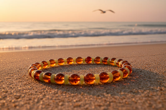 Schönes Armband aus natürlichem Bernstein