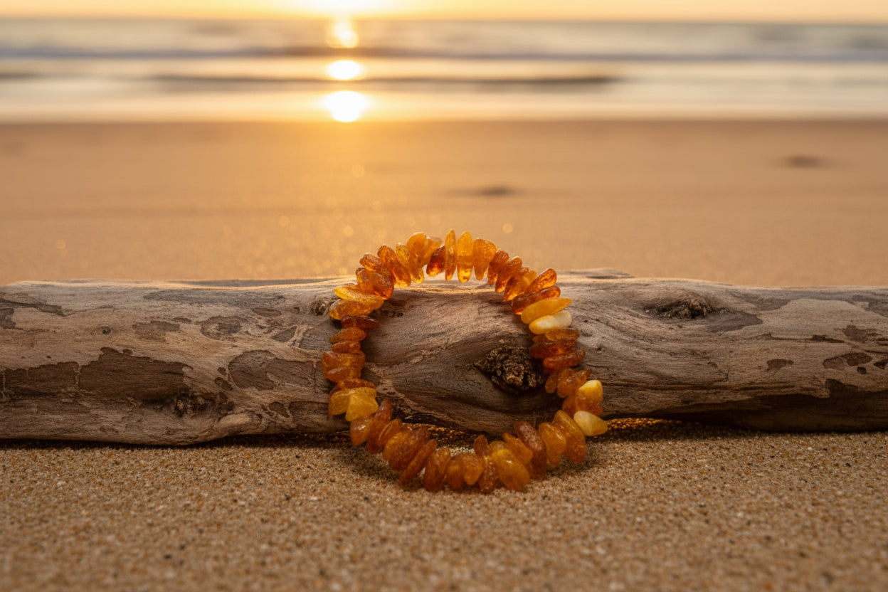 Schönes Armband aus natürlichen Bernstein